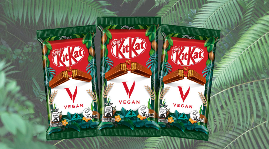 KitKat releases a vegan chocolate.