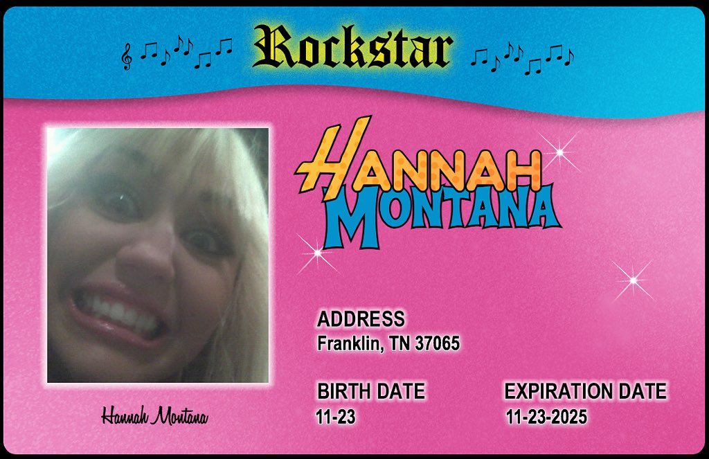 The Hannah Montana Rockstar ID Generator Lets You Create Your Own Alter Ego