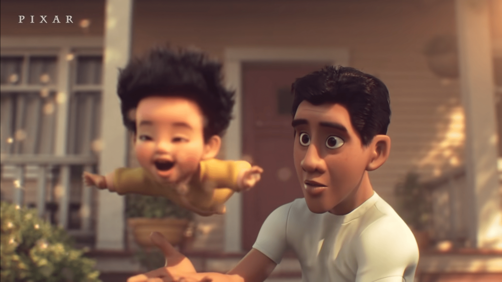 A scene from "Float," the first Pixar short to feature a half-Filipino family.