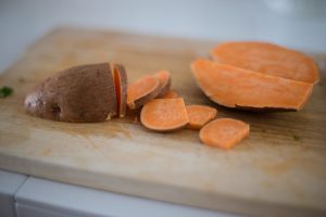 slice sweet potato