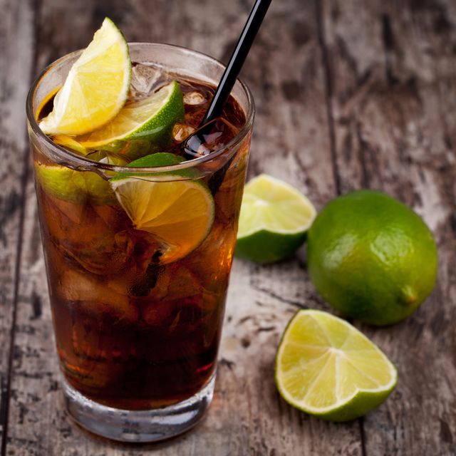 cuba libre drink placed on rustic table royalty free image 1581775698