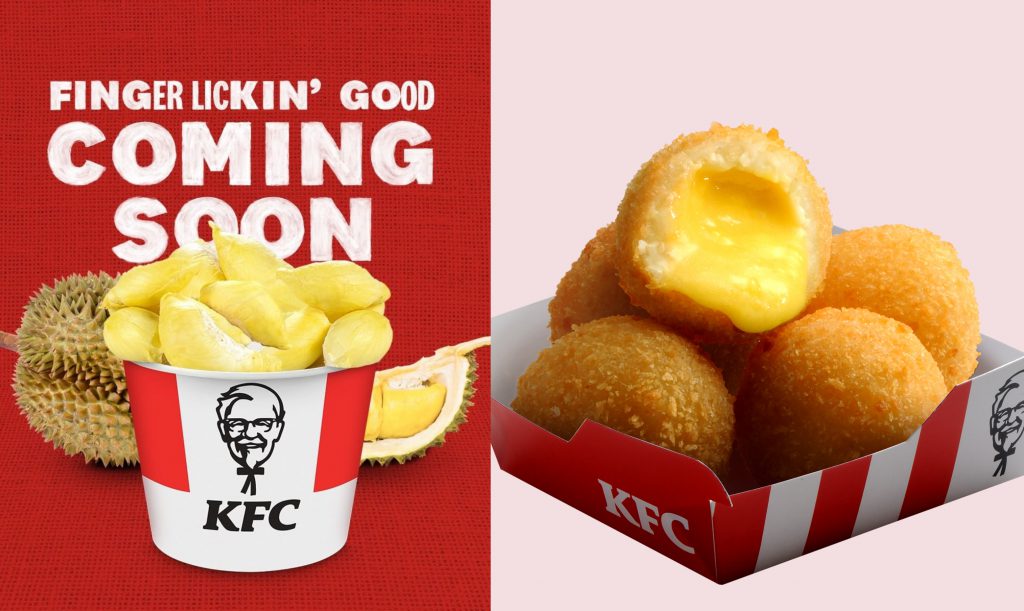KFC Singapore Launches "Golden Durian Mochi"