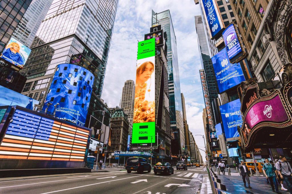 Reese Lansangan Lands On Spotify's Times Square Billboard In New York