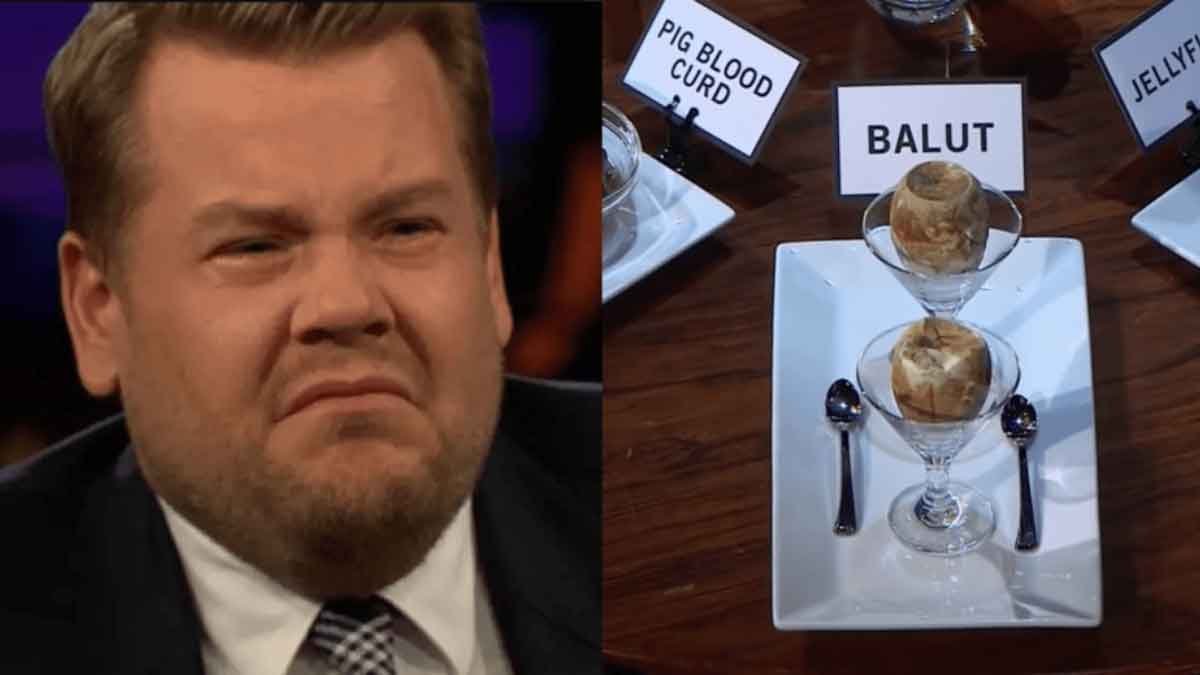 FreebieMNL - James Corden gets criticized for calling balut, other Asian foods ‘disgusting’