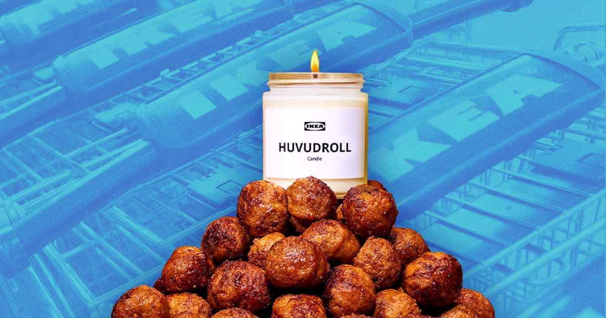 IKEA meatball scented candle