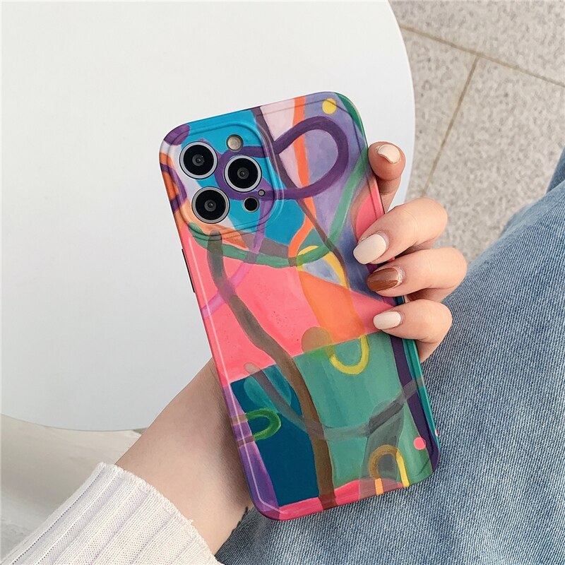 Abstract art graffiti phone case for iphone 11 11Pro 12 12Pro Max XR X XS