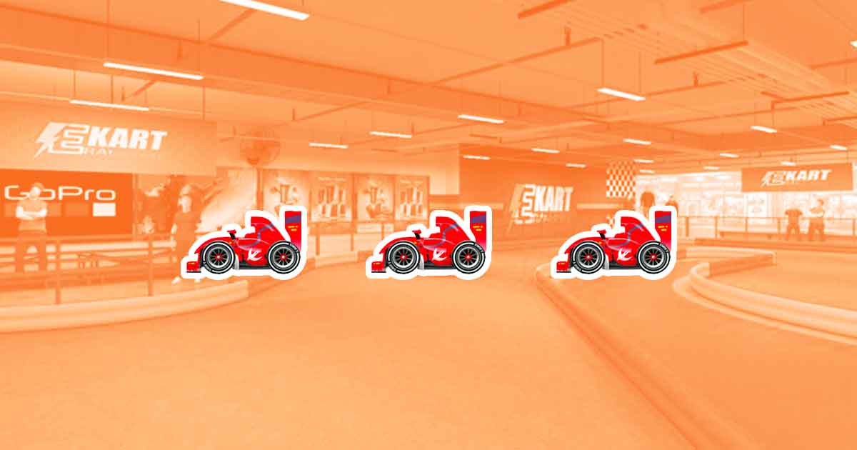 Indoor all electric go kart racing track