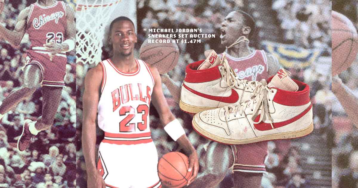 Michael Jordans sneakers set auction record