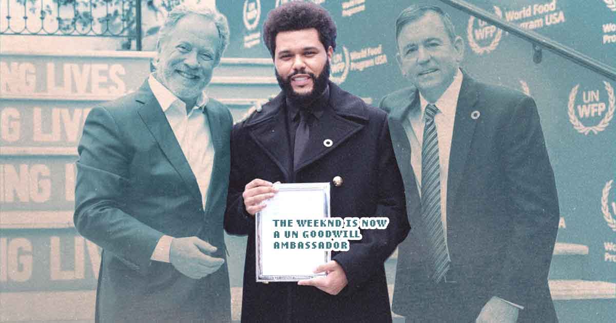 The Weeknd now a UN Goodwill ambassador