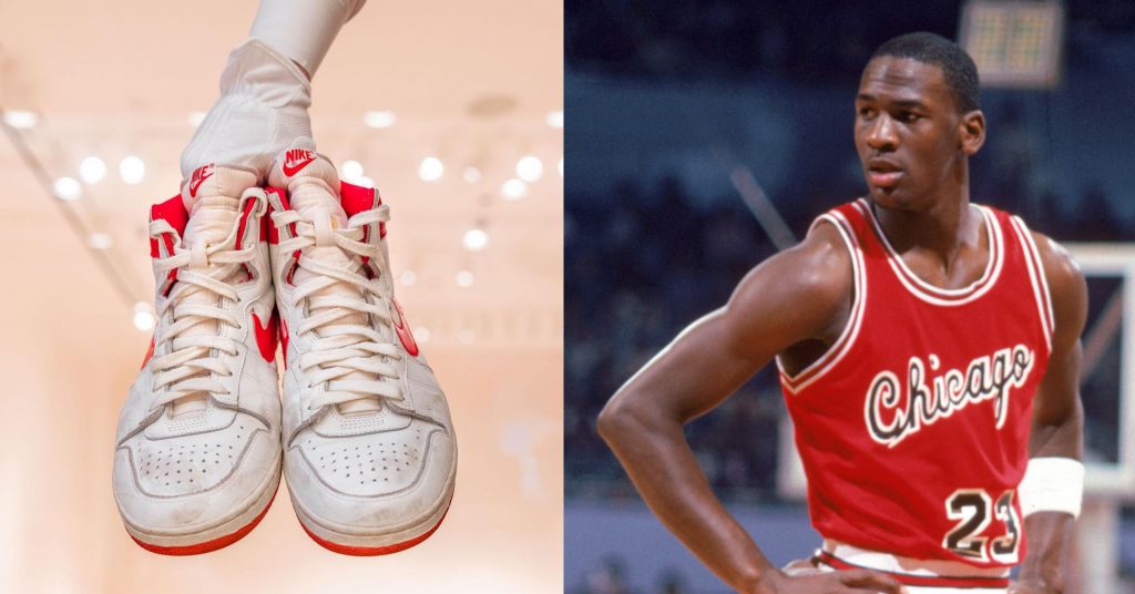 Michael Jordan's sneakers set auction record after selling for nearly $1.5 million