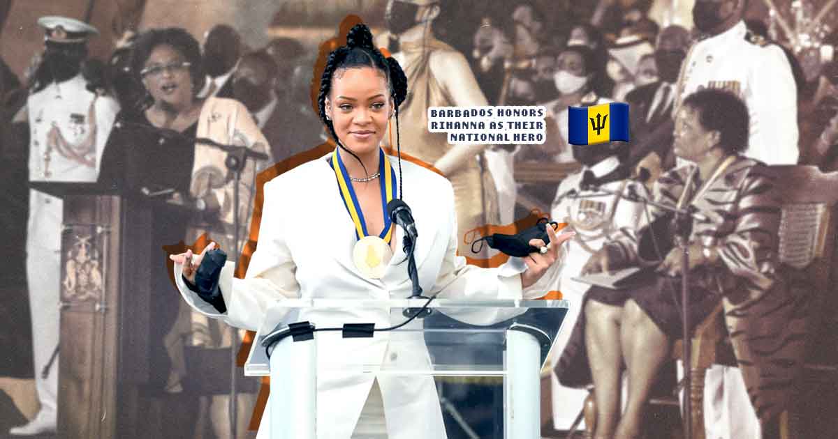 Rihanna named national hero of Barbados