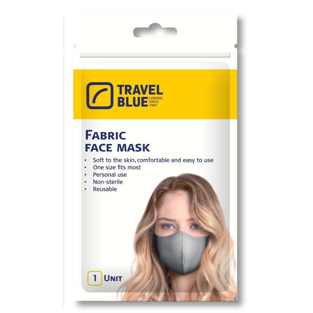 TRAVEL BLUE Fabric Face Mask