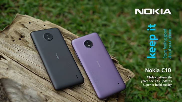 The Nokia C10 retails at P3,950. This phone also comes in two colors: light purple and gray.