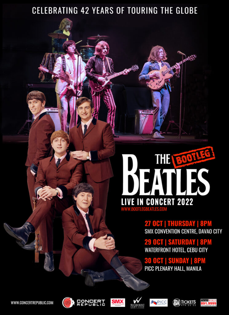 The poster for the Bootleg Beatles' upcoming concert.