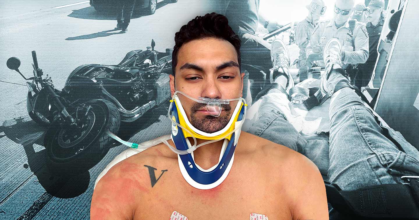 Gab Valenciano in a motorcycle accident