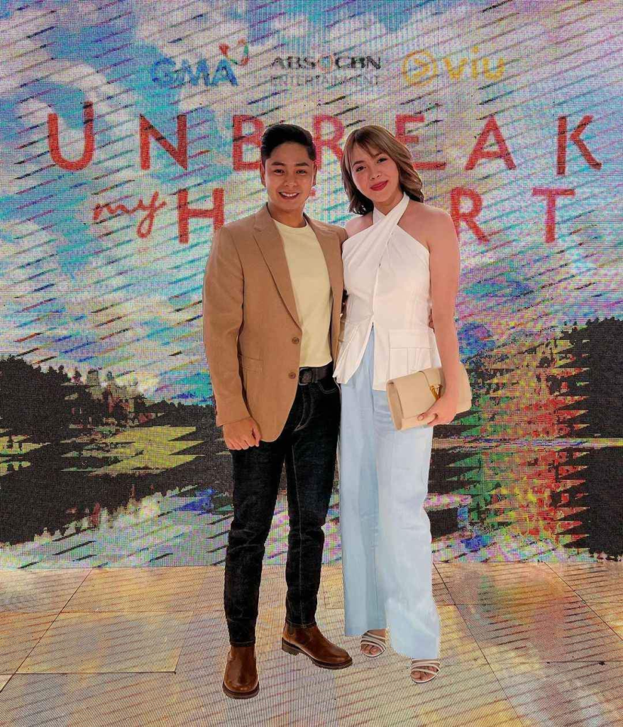 Coco Martin and Julia Montes at the watch party of "Unbreak My Heart." 
