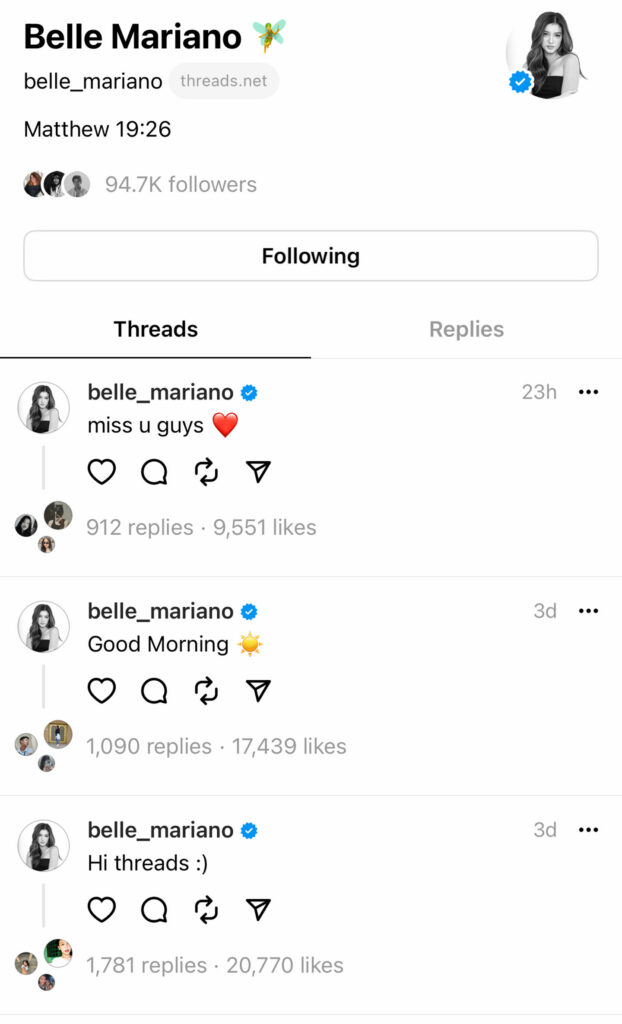 Threads Belle Mariano