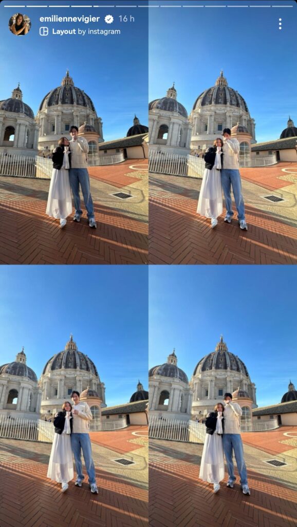 Joshua Garcia and Emilienne Vigier in Italy. 