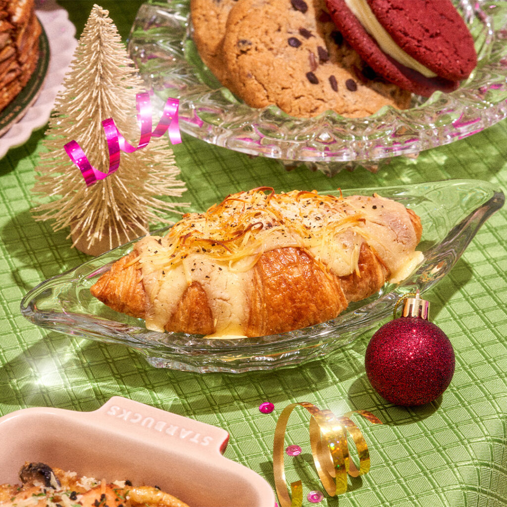 1080px x 1080px Holiday FY24 Food Highlight Cacio E Pepe Croissant 2