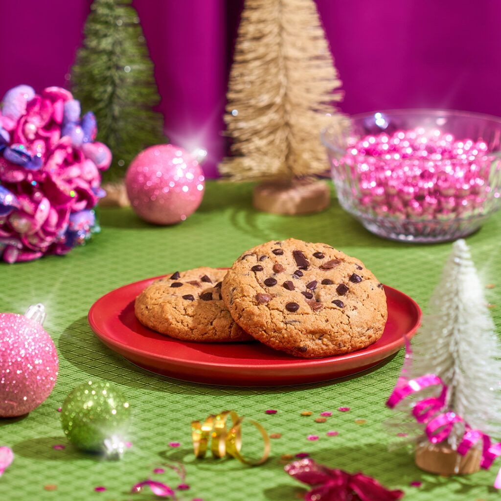 1080px x 1080px Holiday FY24 Food Highlight Chocolate Chip Overload Cookie
