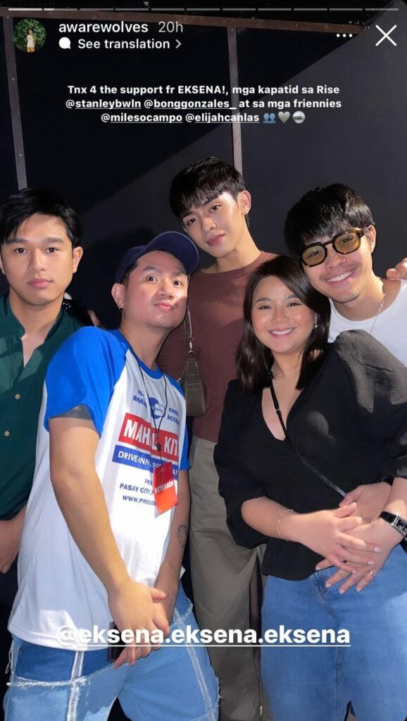 Miles Ocampo and Elijah Canlas with friends 