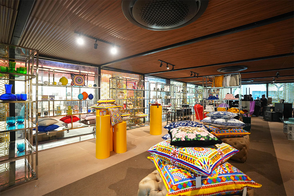 A colorful display of items in the Opulence Design Concept Pop Up Store 1